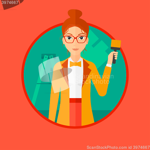 Image of Painter with paint brush.