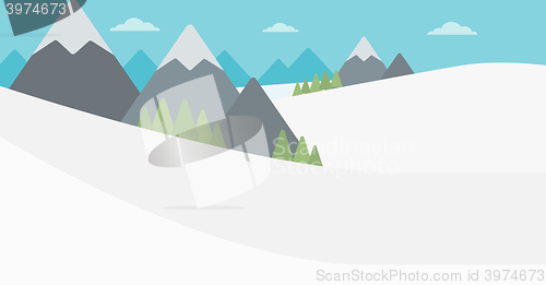 Image of Background of snow capped mountain.