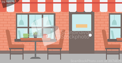 Image of Background of street cafe.