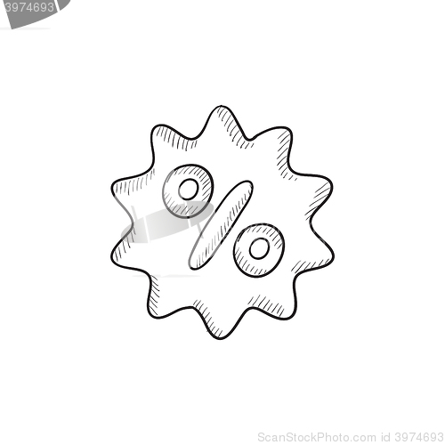 Image of Discount tag sketch icon.