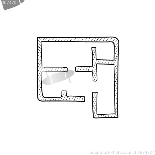 Image of Layout of the house sketch icon.