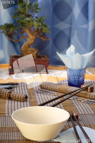 Image of Asian style decorated table
