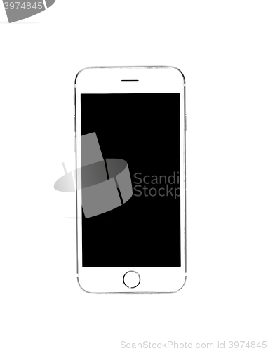 Image of The white smart phone isolated