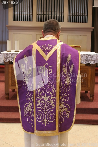 Image of Golden embroidered Church vestments