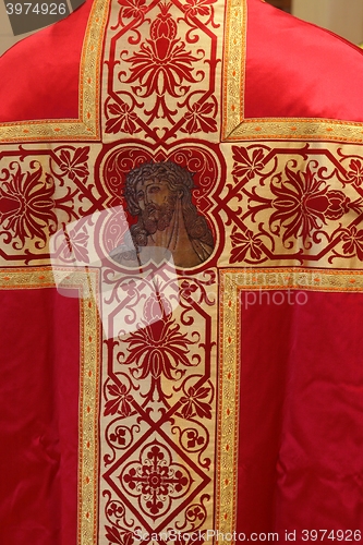 Image of Golden embroidered Church vestments