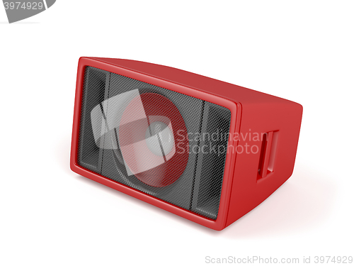 Image of Red stage speaker