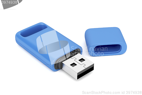 Image of Blue usb flash drive