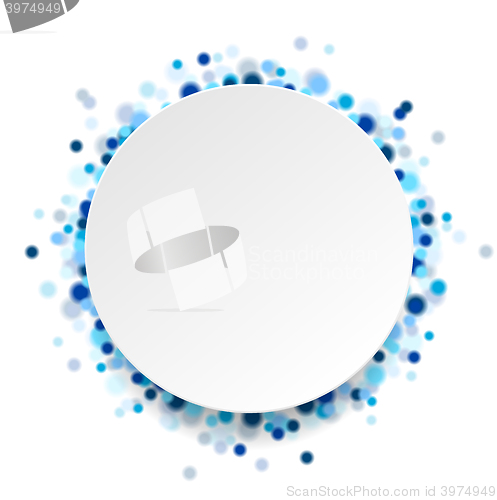 Image of Abstract blue shiny circles background