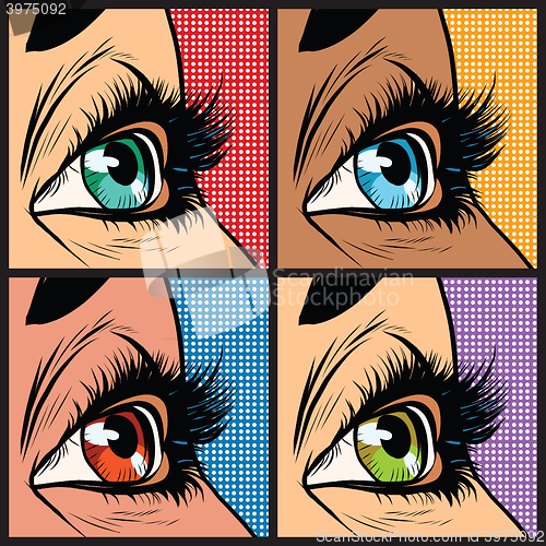 Image of Seth colored eyes, women of many nationalities