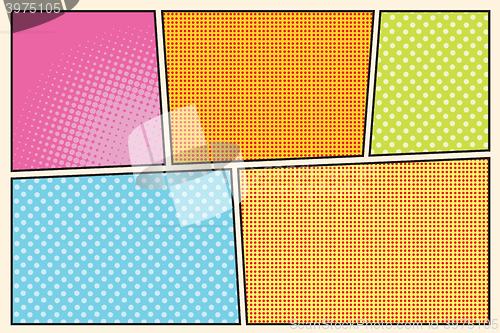 Image of Comic book storyboard style pop art