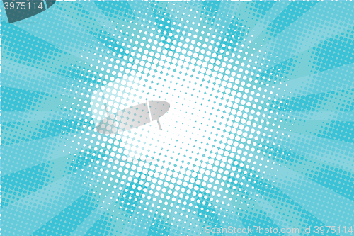 Image of Blue Sunny haze pop art retro vector background