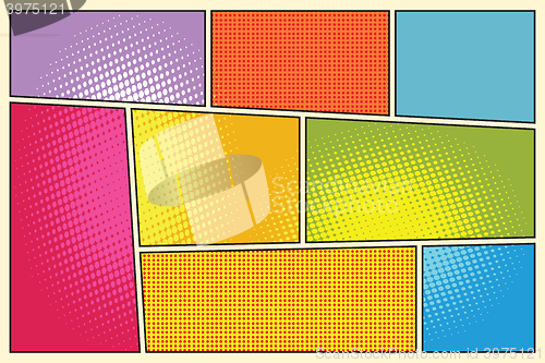 Image of Comic book storyboard style pop art
