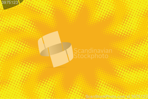 Image of Yellow orange abstract pop art retro comic background