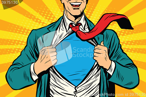 Image of Super hero male businessman