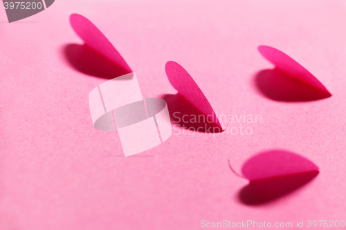 Image of Pink paper hearts