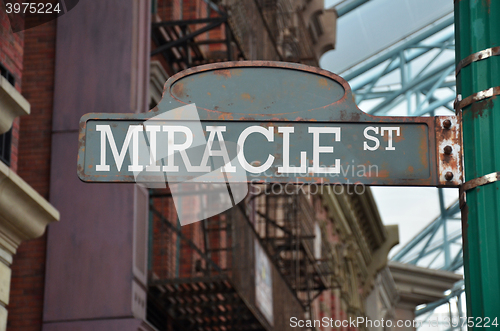 Image of Image of a street sign for Miracle Street