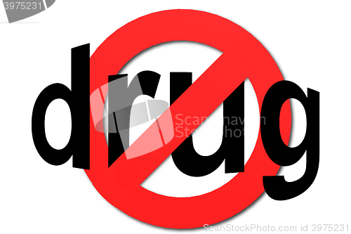 Image of Stop drug sign in red