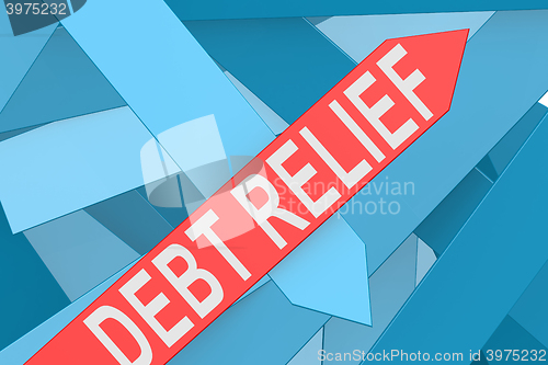 Image of Debt relief arrow pointing upward