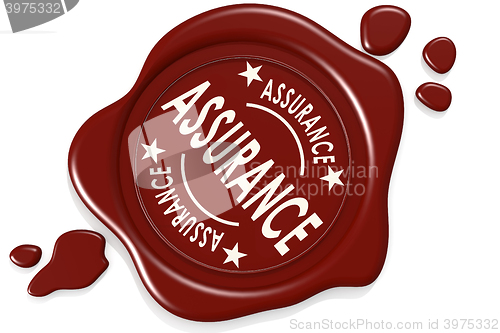 Image of Assurance label seal isolated