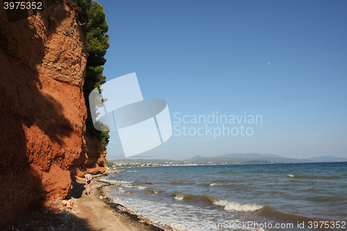 Image of Red roks on the sea coast