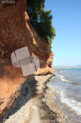 Image of Red roks on the sea coast