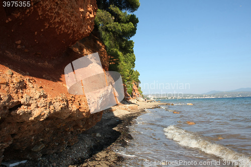 Image of Red roks on the sea coast