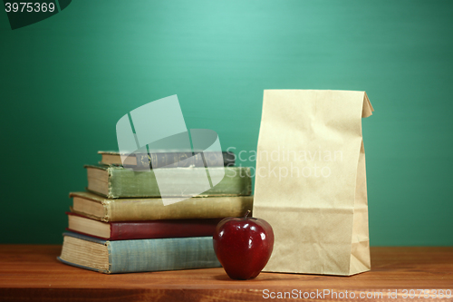 Image of Green Back to School Themed Background Image