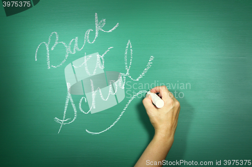 Image of Green Back to School Themed Background Image