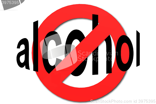 Image of Stop alcohol sign in red