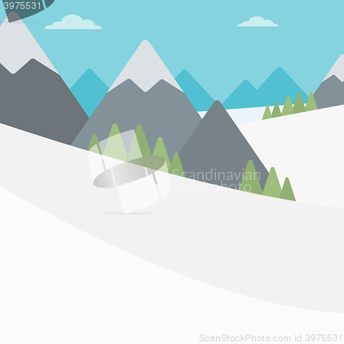 Image of Background of snow capped mountain.