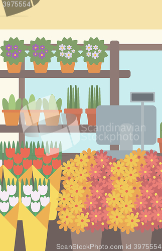 Image of Background of flower shop.