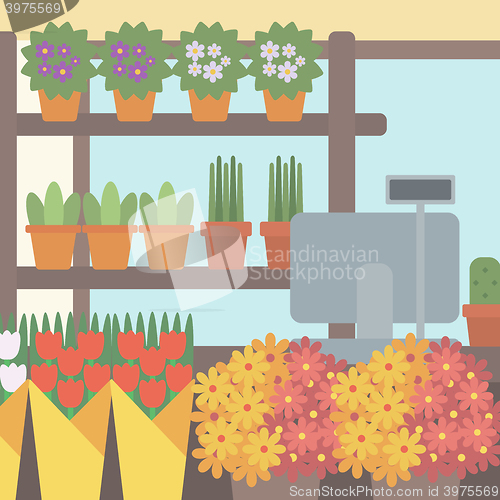 Image of Background of flower shop.