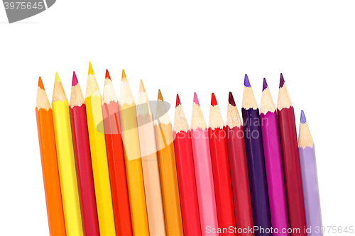 Image of Color pencils isolated on white background