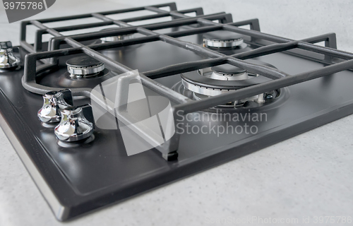 Image of New and modern shining metal gas cooker