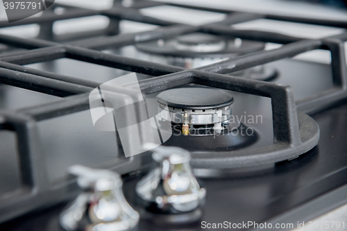 Image of New and modern shining metal gas cooker