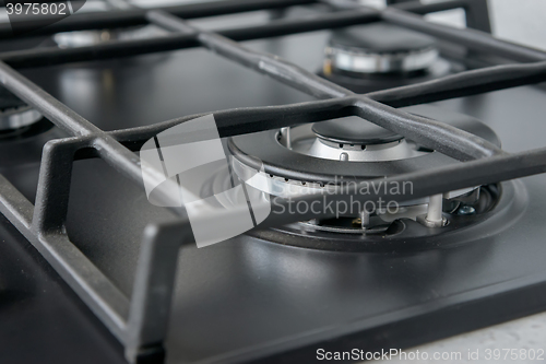 Image of New and modern shining metal gas cooker