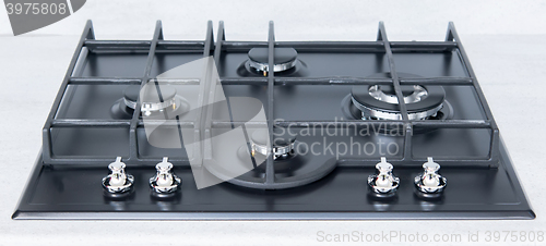 Image of New and modern shining metal gas cooker