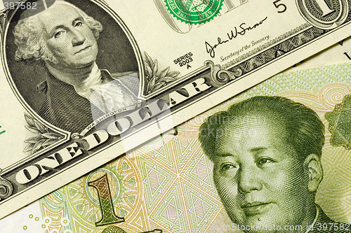 Image of US and Chinese currency

