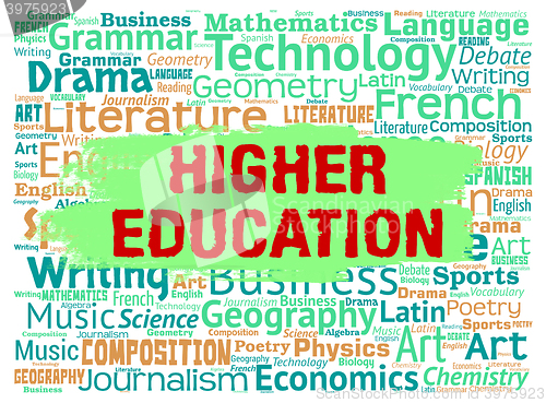 Image of Higher Education Means Tertiary School And Educated