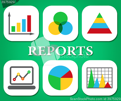 Image of Reports Charts Shows Business Graph And Data