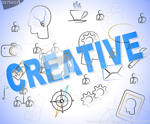 Image of Creative Word Means Designing Designs And Ideas