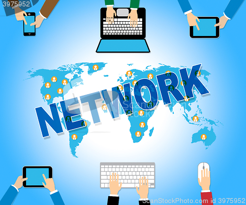 Image of Online Network Represents Web Site And Computing