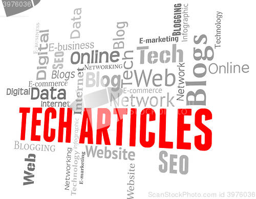 Image of Tech Articles Means Technologies Text And Electronics
