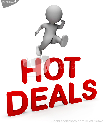 Image of Hot Deals Shows Top Notch And Bargain 3d Rendering