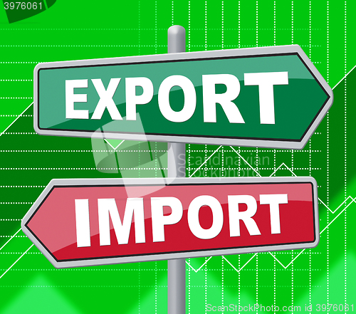Image of Export Import Means Sell Abroad And Board