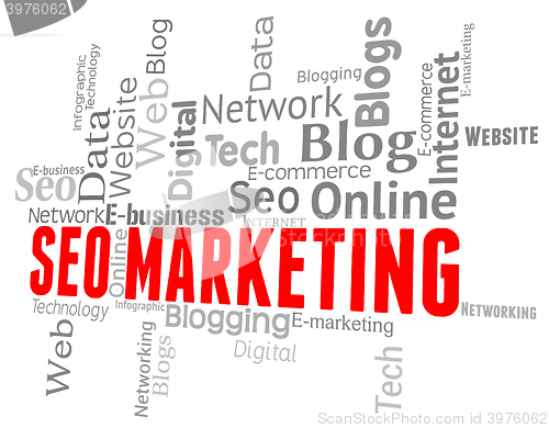 Image of Seo Marketing Represents Search Engines And Advertising