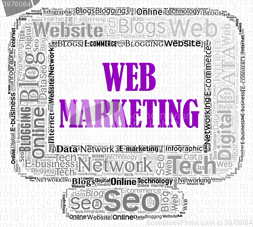 Image of Web Marketing Represents Search Engine And Advertising