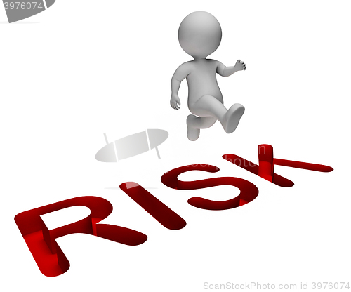 Image of Overcome Risk Indicates Hard Times And Beware 3d Rendering