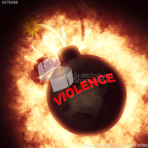 Image of Violence Bomb Represents Brutishness Violent And Blast