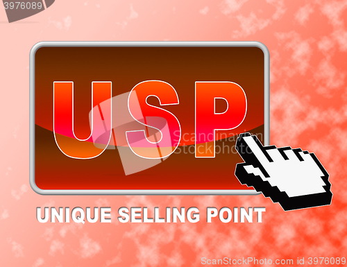 Image of Usp Button Means Unique Selling Point And Benefits